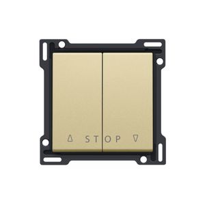 Afwerkingsset 2-voudige rolluikdrukknop elek.sturing gold