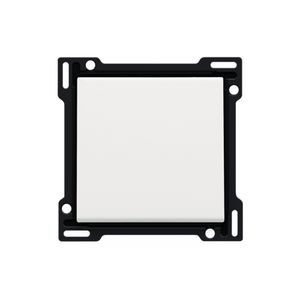 Afwerkingsset enkelv. schakelaar/drukknop white coated