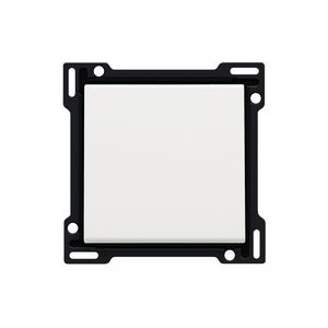 Afwerkingsset enkelv. schakelaar/drukknop white coated