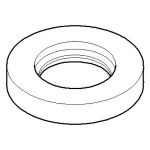 Rozet 45x8mm Platina gebors.