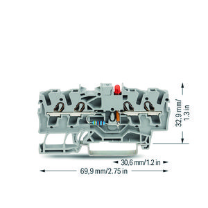 Moduleklem 4-draads LED rood 2002-1421/1000-434 VVE=100