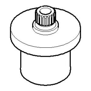 Bevestiging kapmontage 26x28mm Platina