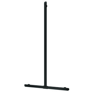 Douchestang T-vormig Ø35 H.1130x500 alu zwart