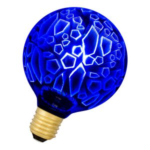 LED-lamp Magic 3D G95 E27 4.5W shards blauw