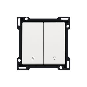 Afwerkingsset 2-voudige rolluikdrukknop white coated