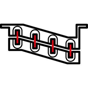 Railsteun verschoven t/m 1000A