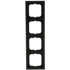 Afdekraam hoekig 4-voudig f-matzwart (1724-885K)