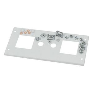 Frontplaat met opening 2st 72x72mm HxB=150x425mm