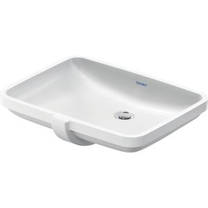 DURAVIT NO.1 #039555 inbouwwastafel 550mm wit zonder kraangat met overloop geslepen onderzijde