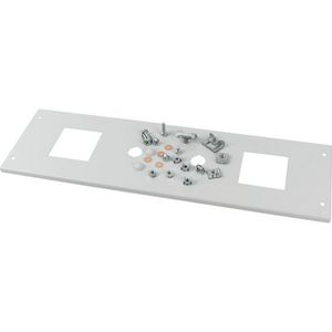 Frontplaat met opening 2st 72x72mm HxB=150x600mm