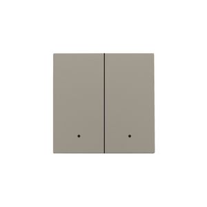 Afwerkingsset lens dubbele elektr. schakelaar/knop bronze