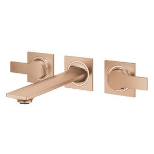 Allure M-size 3-gats wandmengkraan 20193dl2 warm sunset geborsteld (mat bronskleurig) excl. inbouwdeel (Spa colors coll.)