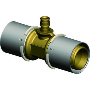 T-koppeling Q&E 40mm persaansluitingx14mm Q&Ex40mm persaansluiting VVE=2