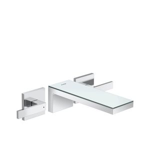 AXOR MyEdition 3-gats afbouwdeel wastafelmengkraan inbouw uitloop 221 mm chroom/spiegel glas excl. inbouwdeel