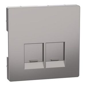 Centraalplaat RJ45 2-voudig Nikkel metallic Systeem D