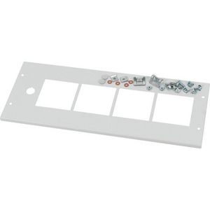 Frontplaat met opening 4st 96x96mm HxB=200x600mm