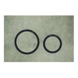 Bedieningsplaat 2-toets Sigma50 ROUND (voorheen Sigma21) 2-toets afdekplaat+toetsen: betonlook ringen+bevestigingsplaat: zwartchroom