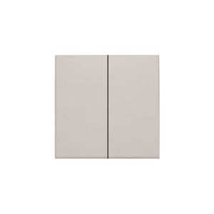 Afwerkingsset dubbele elektr. schakelaar /knop l.grey