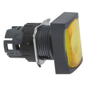 Kop voor verlichte rechthoekige drukknop Ø16mm Geel