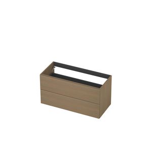 Onderkast 2L decor softclose tbv greep 100cm olijf eiken