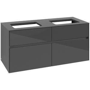 Wastafelonderkast Collaro 1200x548x500mm Glossy Grey C11500FP