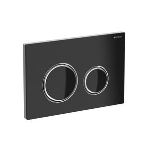 Bedieningsplaat 2-toets Sigma50 ROUND (voorheen Sigma21) 2-toets afdekplaat+toetsen: zwart glas ringen+bevestigingsplaat: chroom