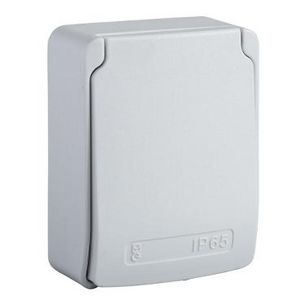 Socket Grijs 2P + E 10/16A 250V British IP65 s PratiKa