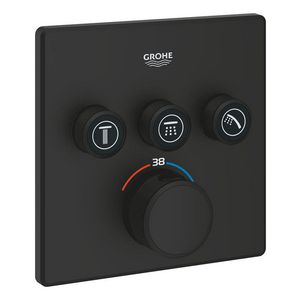 Grohtherm Smartcontrol Opbouw thermostaat omst 3X vierkant phantom Black (prof)