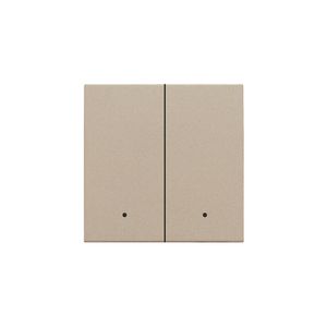 Afwerkingsset lens dubbele elektr. schakelaar/knop champagne