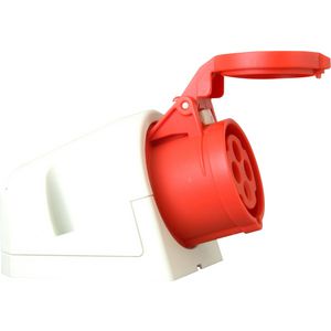 CEE wandcontactdoos 4P 16A 400V 6h IP44 rood VVE=10