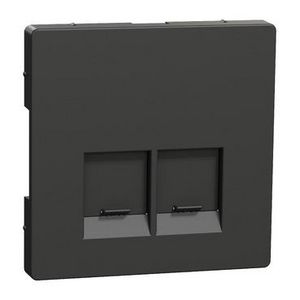 Centraalplaat RJ45 Actassi 2-voudig Antraciet Systeem D