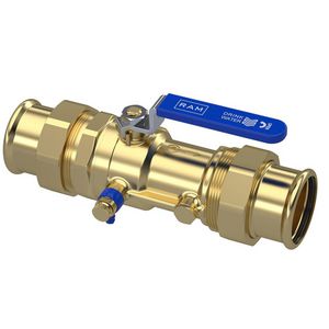 Terugstroombeveiliging TBE-EA-XS 54x54mm Mapres incl. kogelafsluiter en aftapper