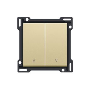 Afwerkingsset 2-voudige rolluikdrukknop gold coated