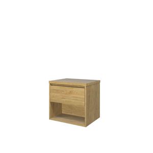 Set Proline Top afdekplaat en onderkast 1x lade+schap Ideal oak 60x46cm