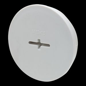 Blindstop kunststof M63x1,5 glasvezelversterkt, grijs (EVSG63LG) VVE=25