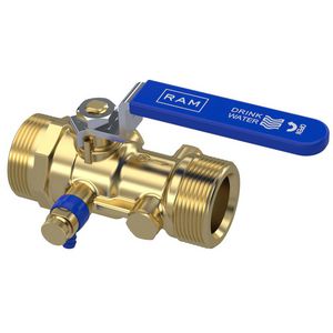 Terugstroombeveiliging controleerbaar TBE-EA-XS  1.1/2"bt. met kogelafsluiter en aftapper / Kiwa