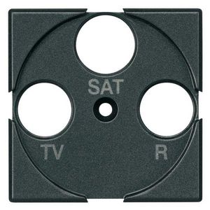 Afdekplaat R-TV-Sat 2 modulen Axolute Antraciet