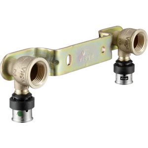 Muurplaatbeugel gebogen SMARTPRESS 16mmx1/2" bn. HoH 150mm