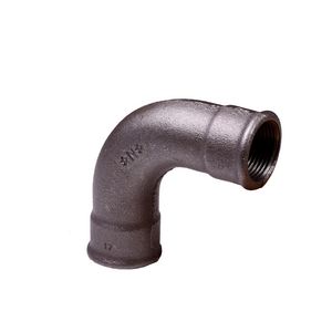 Bochtkoppeling 90° malleabel gietijzer verzinkt nr.2 1/4" bn. VVE=10