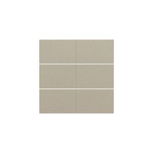 Afwerkingsset 6-voudige pot.vrij knop 24V champagne