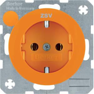 Wandcontactdoos RA opdruk berker R.1/R.3/R.8 oranje