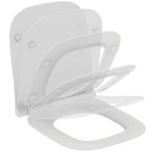 Closetzitting I.LIFE-S sandwich softclose afneembaar rechthoek topfix wit