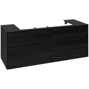 Wastafelonderkast Collaro 1400x548x500mm Black Oak C092B0AB