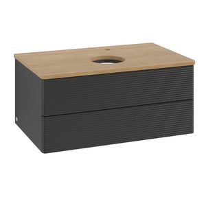 Wastafelonderkast Antao 800x360x500mm Black Matt Lacquer K19151PD