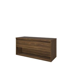 Set Proline Top afdekplaat en onderkast 1x lade+schap cabana oak 120x46cm