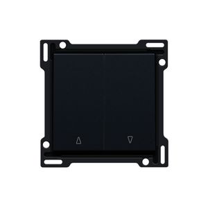 Afwerkingsset 2-voudige rolluikdrukknop black coated