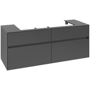 Wastafelonderkast Collaro 1400x548x500mm Graphite C09200VR