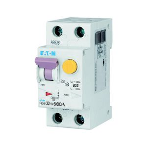 Aardlekautomaat (RCBO) PKN6 B-kar., 32A, 30mA, 2P incl. N, 6 kA, type Eaton