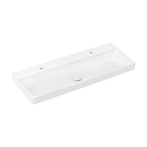 Wastafel 1200x480mm met 2 kraangatsen zonder overloop SmartClean Xelu Q