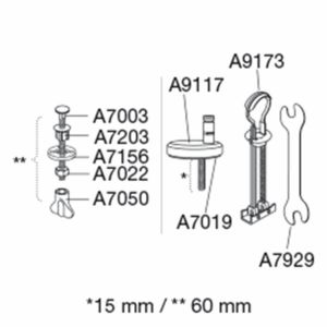 Closetzitting Bevestigingsgarnituur scharnieren v uni DG6999